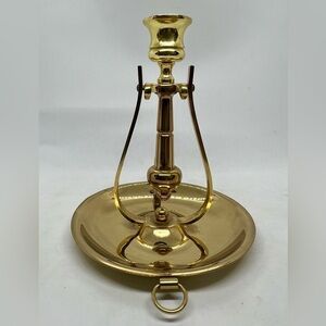 Vintage Baldwin Brass Chamberstick Nautical Swinging Candle Holder